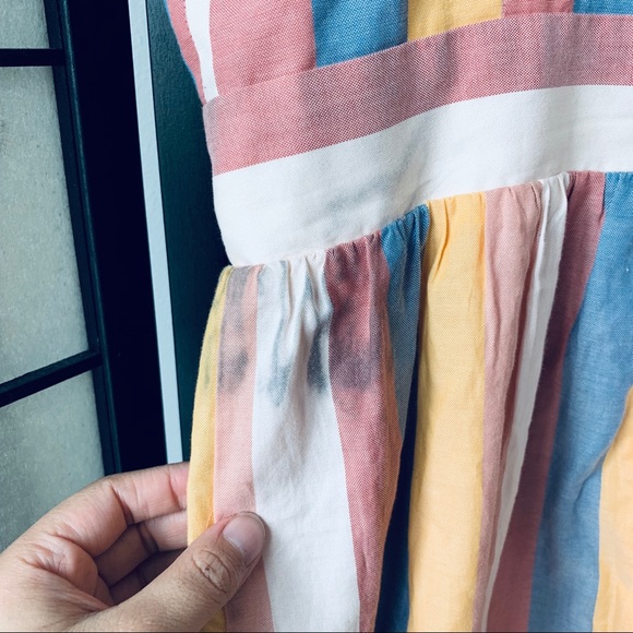 Madewell Tie-Front cutout Dress sherbet pink sz 6 - Picture 7 of 8